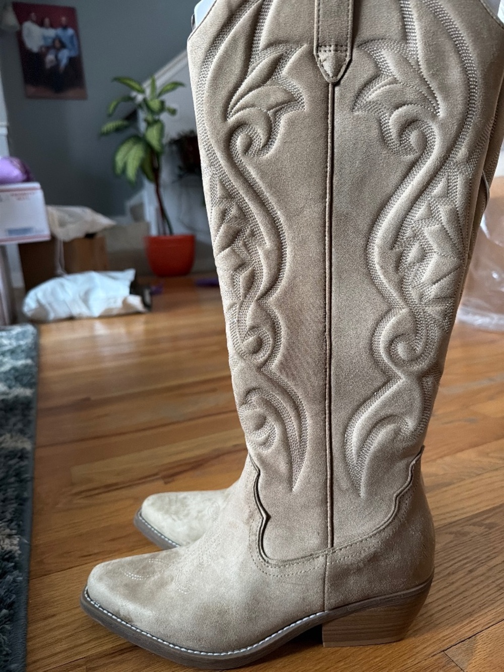 Wild fable beige cowboy boots